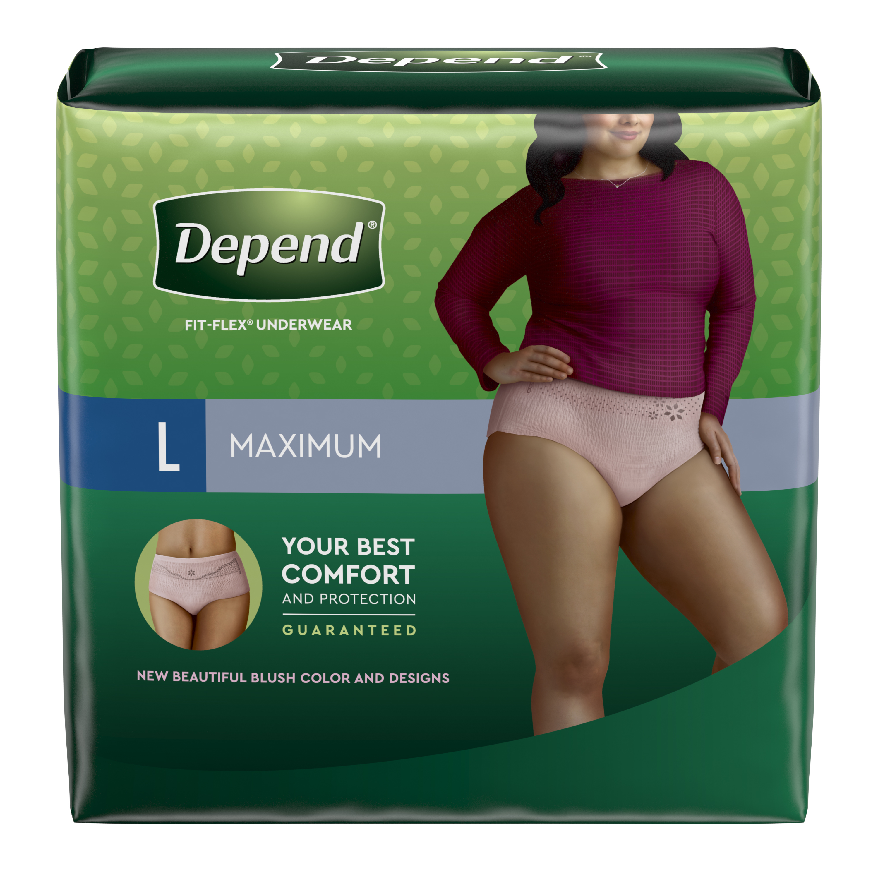  Kimberly-Clark Depend Protective Adjustable Underwear, Maximum  Absorbency, Women, Large, 44-64 Waist : Health & Household