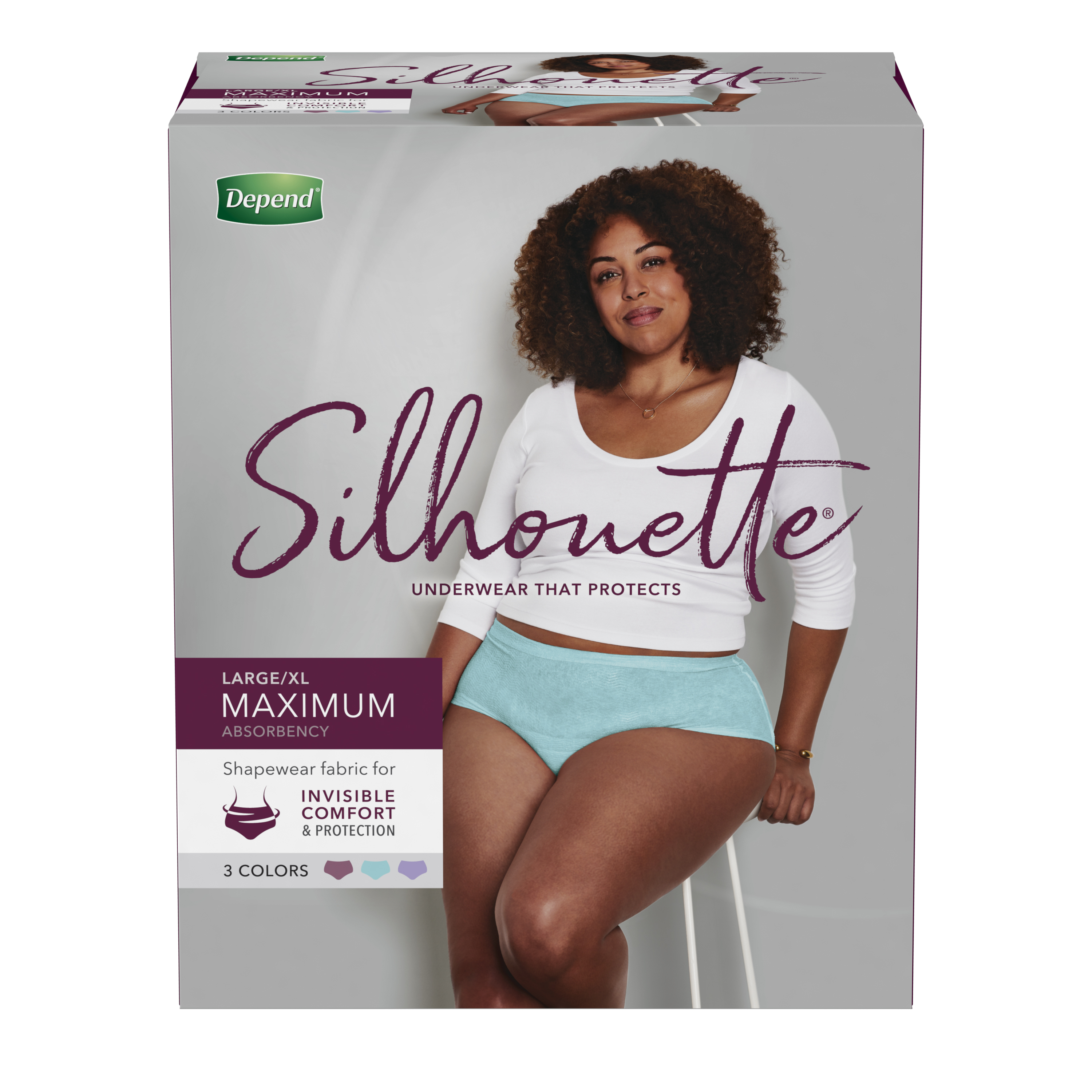 Depend® Silhouette® Active Fit Underwear for Women - Moderate Absorbency  (L/XL)