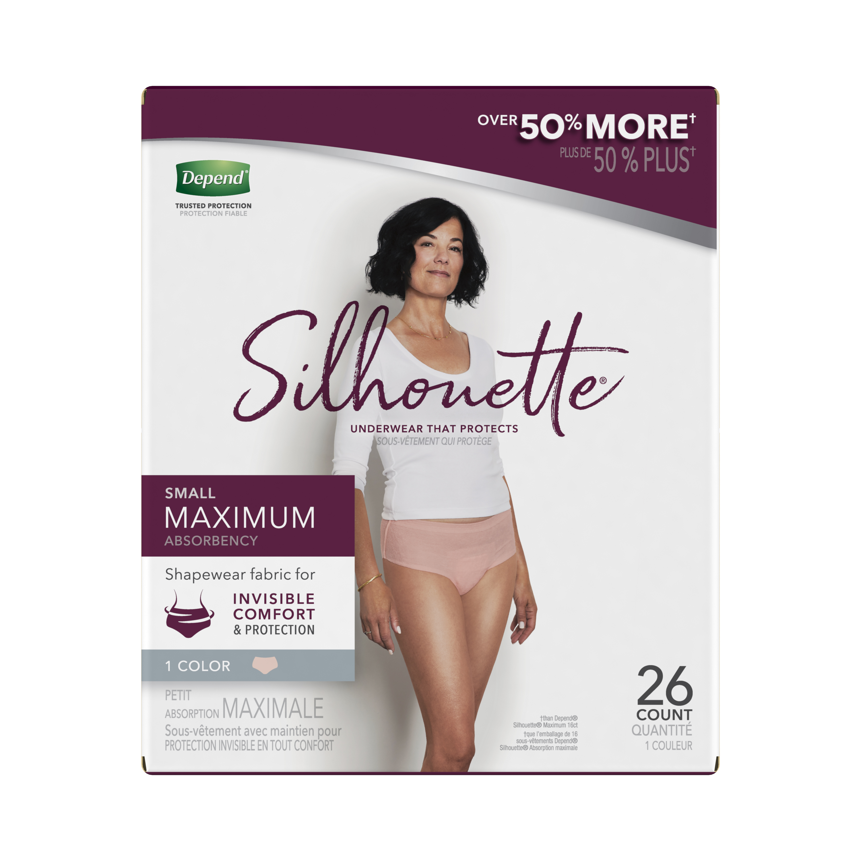 Depend® Silhouette® Underwear for Women - Maximum Absorbency (S/M